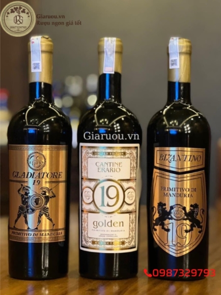 Điểm thú vị của rượu vang Ý Bizantino Primitivo di Manduria Cantine Erario 19 độ