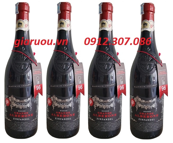 TỔNG ĐẠI LÝ PHÂN PHỐI VANG Ý GRANDE ALBERONE ZINFANDEL 96 - GIARUOU.VN