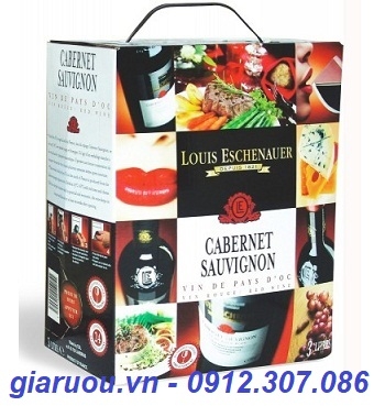 GIÁ TỐT - VANG BỊCH PHÁP LOUIS ESCHENAUER CABERNET SAUVIGNON 3 LÍT