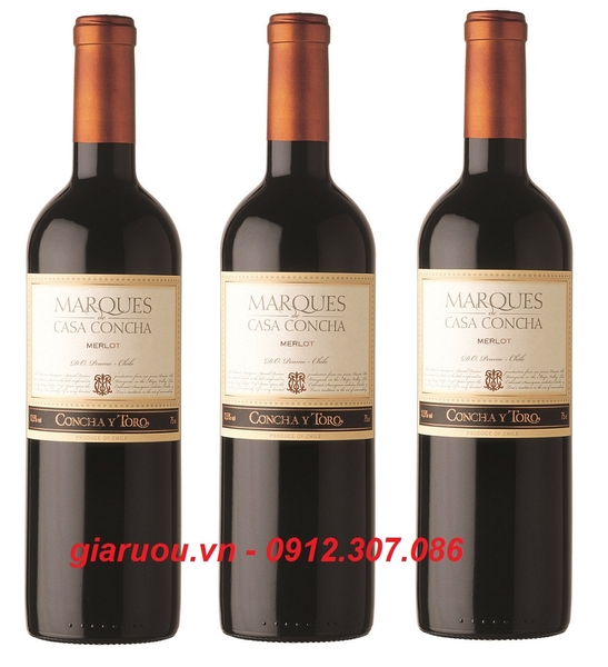 VANG CHILE MARQUES CASA CONCHA MERLOT CHÍNH HÃNG GIÁ CỰC TỐT -658.000đ