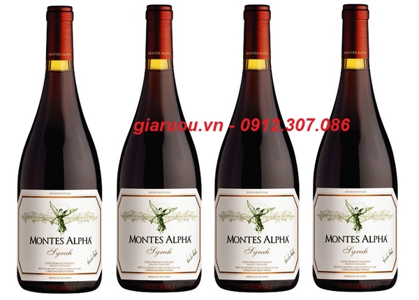 BÁN BUÔN VANG CHILE MONTES ALPHA SYRAH GIÁ TỐT NHẤT