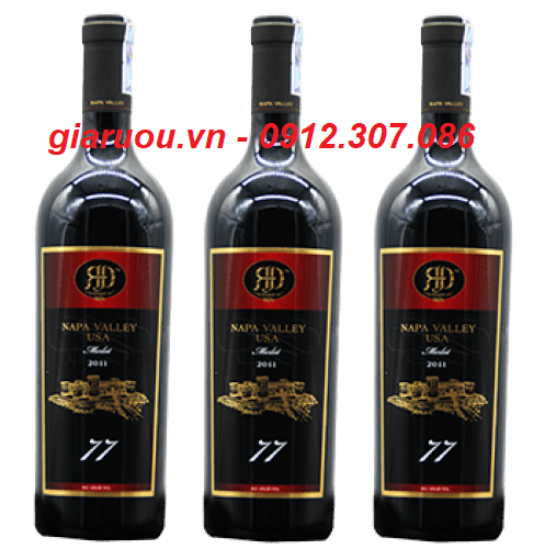 NƠI BÁN RƯỢU VANG MỸ NAPA VALLEY 77 MERLOT CHÍNH HÃNG GIÁ CỰC RẺ