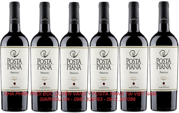 NHÀ PHÂN PHỐI ĐỘC QUYỀN VANG Ý POSTA PIANA PRIMITIVO GIÁ CỰC RẺ