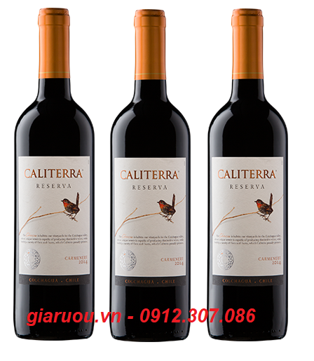 GIÁ TỐT: 325.000đ - VANG CHILE CALITERRA RESERVA CARMENERE