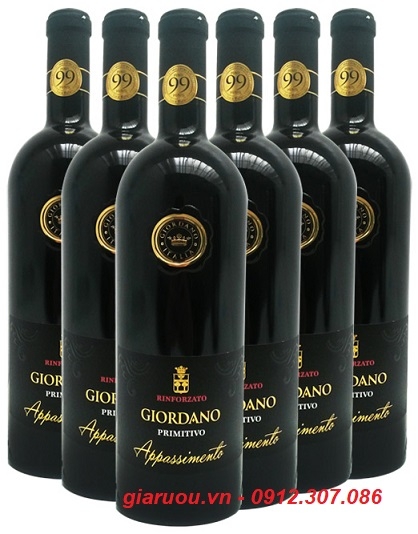 CHUYÊN CUNG CẤP VANG Ý RINFORZATO GIORDANO APPASSIMENTO PRIMITIVO 99