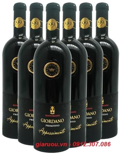 TỔNG ĐẠI LÝ VANG Ý RINFORZATO GIORDANO APPASSIMENTO PRIMITIVO 99