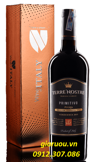 ĐỊA CHỈ BÁN VANG Ý TERRE NOSTRE PRIMITIVO PUGLIA GIÁ RẺ NHẤT HÀ NỘI