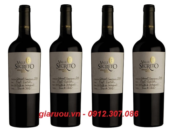 VANG CHILE VALLE SECRETO FIRST EDITION CABERNET SAUVIGNON GIÁ CỰC TỐT