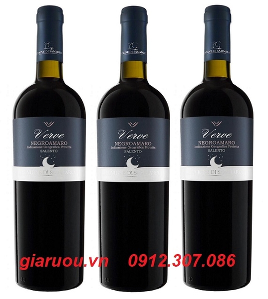 BÁN VANG Ý VERVE NEGROAMARO 14.5%VOL -HÀNG CHUẨN, MẪU ĐẸP, GIÁ CỰC TỐT