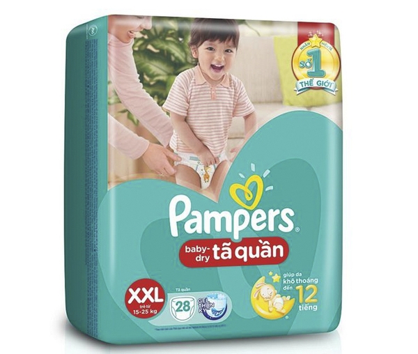 Tã quần Pampers XXL 28 miếng Siêu thị M10Mart