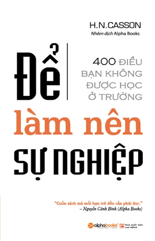 Để Làm Nên Sự Nghiệp