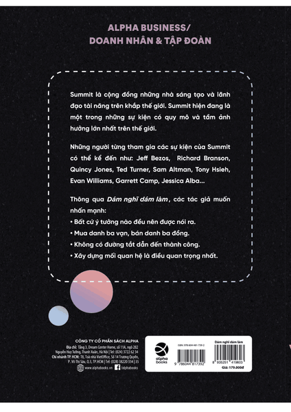 Dám Nghĩ Dám Làm- Những bài học về nghĩ lớn, theo đuổi ước mơ và xây dựng cộng đồng