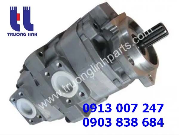 Bơm Thủy Lực Bánh Răng – Bơm Nâng Hạ - Bơm Lái 705-51-32080 Xúc Lật Komatsu WA450-1 WA470-1- Bơm Hai Tầng