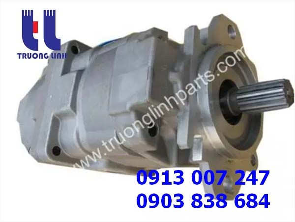 Bơm Thủy Lực Bánh Răng - Bơm Lái 705-52-30280  Máy Xúc Lật Komatsu WA450-3 WA470-3 WF450-3 - Bơm Hai Tầng