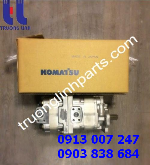 Bơm Thủy Lực Bánh Răng - Bơm Lái 705-52-30280 Xúc Lật Komatsu WA450-3, WA470-3 - Bơm Hai Tầng