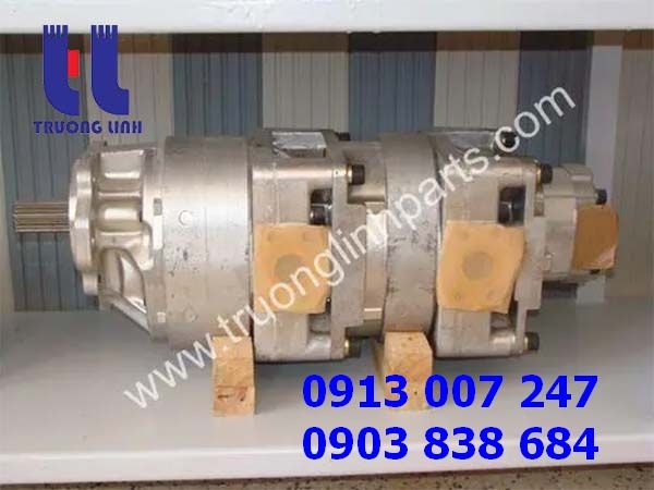 Bơm Thủy Lực Bánh Răng – Bơm Nâng Hạ - Bơm Lái 705-56-44010 Máy Xúc Lật Komatsu WA600-1 - Bơm Ba Tầng