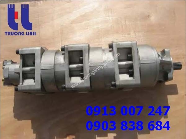 Bơm Thủy Lực Bánh Răng – Bơm Nâng Hạ - Bơm Lái 705-56-47000 Máy Xúc Lật Komatsu WA600-3 - Bơm Bốn Tầng