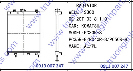 két nước làm mát máy đào PC30R-8  20T-03-81110