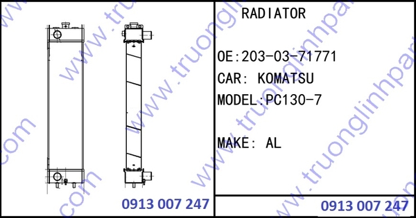 Két Nước Làm Mát PC130-7  203-03-71771 - Phụ Tùng Máy Xúc