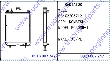 két nước làm mát máy đào PC40MR-1 X220571211 động cơ 4D84E-3E - Phụ Tùng Máy Xúc