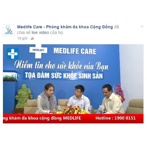 Livestream Facebook tọa đàm sức khỏe Medlife Care