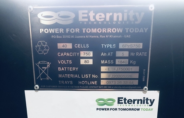 80V - 750Ah Eternity 6PzS750