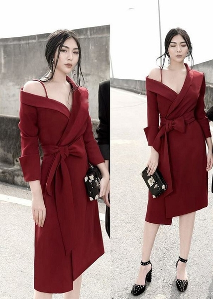 Tổng hợp váy đầm công sở đẹp giá rẻ cho nàng có vai ngang to