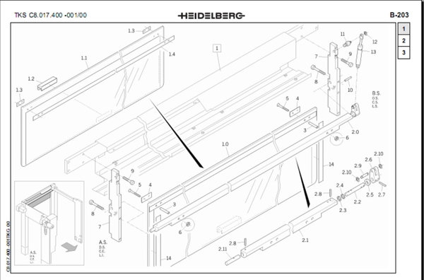 Pneumatic spring 00.580.3986, 00.580.3986