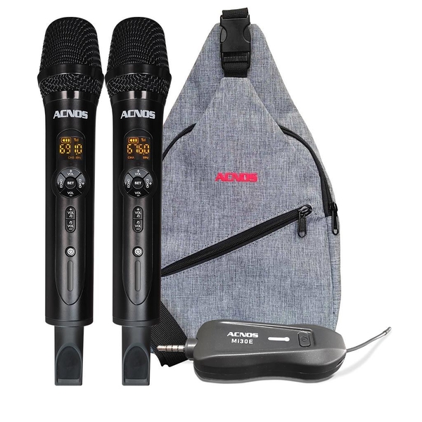 Micro Liền Vang Số Acnos Mi30E (Tích Hợp Bluetooth Vang Số Chỉnh App Micro Không Dây UHF)
