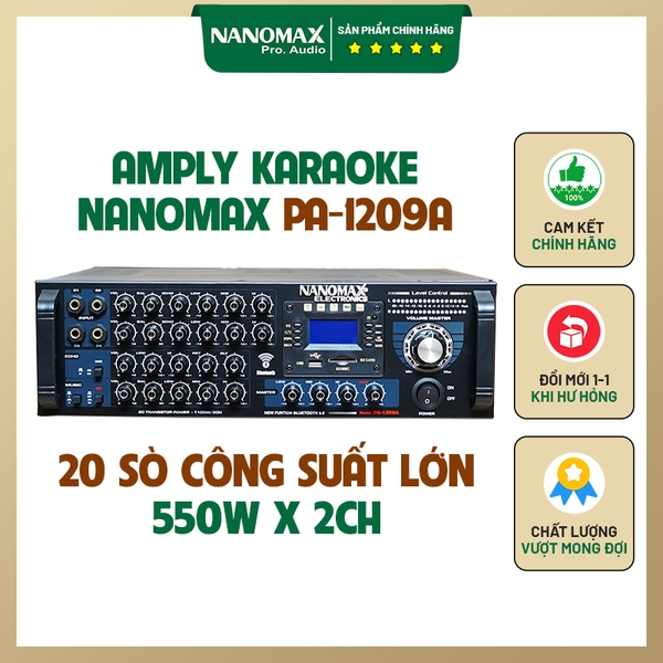 Ampli Karaoke Nanomax PA-1209A