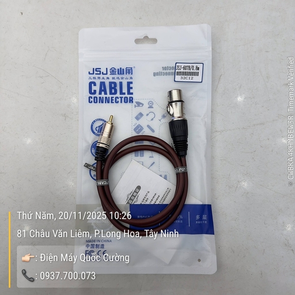 Dây canon - hoa sen JSJ 607B/0.8m