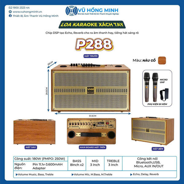 Loa karaoke xách tay VHM P288