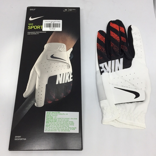 Găng tay Nike Sport trắng đỏ