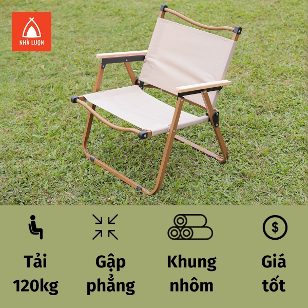 Ghế cắm trại Vintage xếp gọn