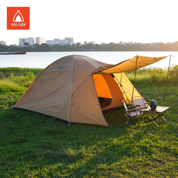 Lều cắm trại Family Camping Dome 270- Tặng bộ cọc chống mái hiên