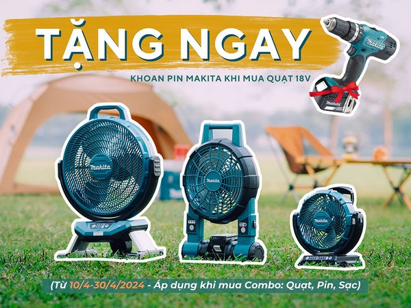 Quạt di động dùng pin 18V Makita DCF102Z