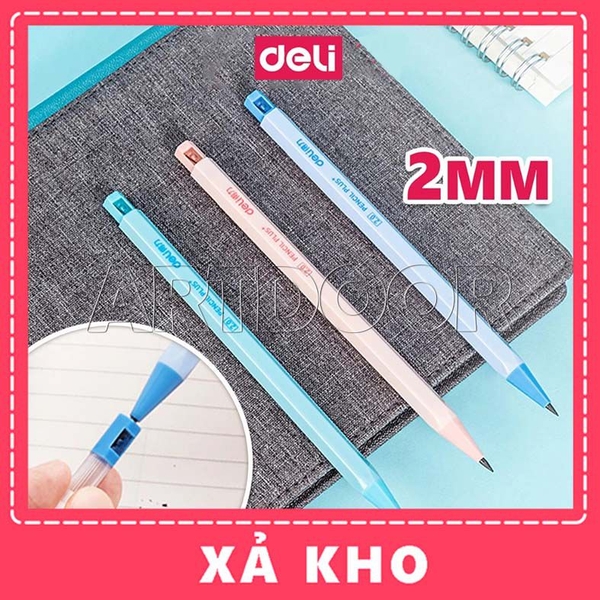 Bút chì kim bấm hoặc Ruột ngòi DELI lõi lớn (đầu 2mm)  - [xả kho]