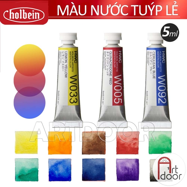 Màu Nước Tuýp HOLBEIN hạng hoạ sĩ 5ml lẻ (full)