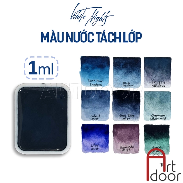 Màu nước WHITE NIGHTS tách lớp (chiết 1ml) hạng họa sĩ pan lẻ