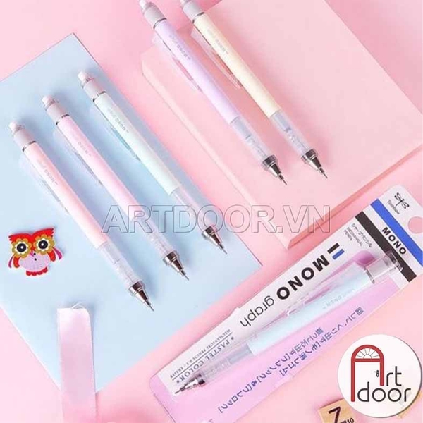 Bút chì kim bấm TOMBOW Pastel ngọt ngào (đầu 05mm) dòng Mono Graph lắc đẩy ngòi