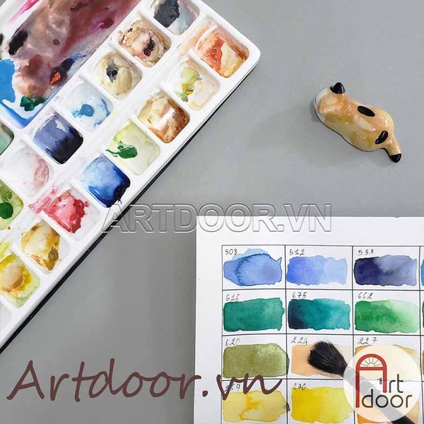 Khay Bảng pha màu Nước ART SECRET bằng Sứ (palette)