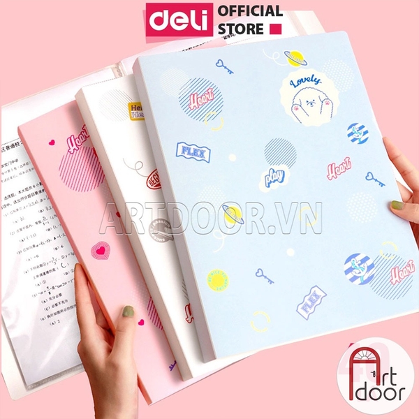 Bìa lá đựng tranh vẽ DELI màu Pastel (size A4)