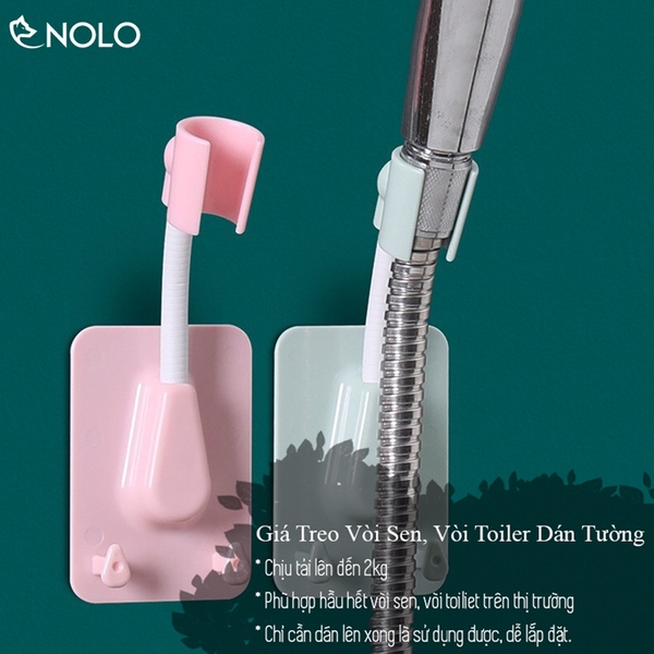 Combo 2 Giá Treo Vòi Sen Vòi Xịt Toilet Dán Tường Siêu Chắc Có Thể Điều Chỉnh Xoay Hướng Chất Liệu Nhựa ABS Miếng Dán Chịu Tải Tối Đa 2kg