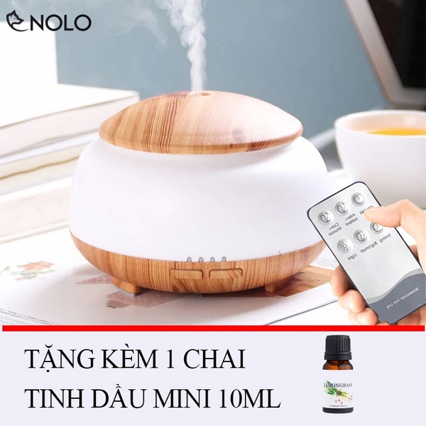 Máy Phun Sương Khuếch Tán Tinh Dầu Nagomi Tích Hợp Đèn Led Chuyển Màu Có Kèm Remote Điều Khiển Từ Xa Tặng Chai Tinh Dầu 10ml