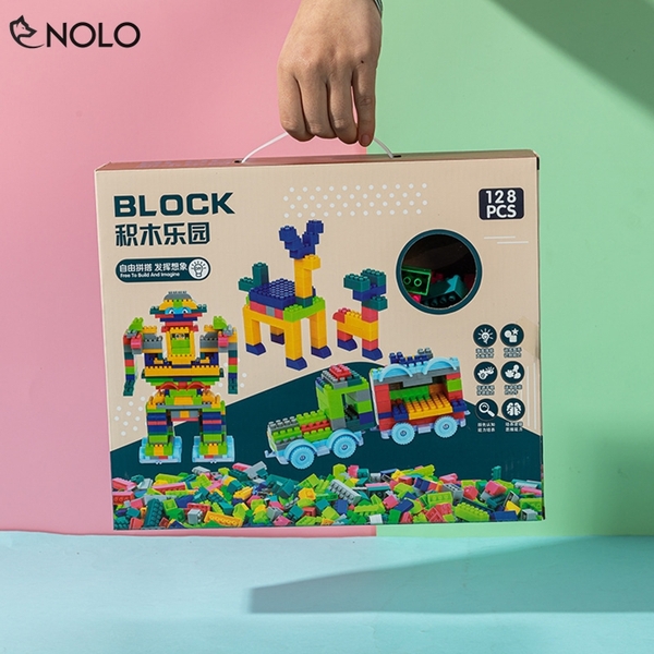 Bộ Lego Mini Xếp Hình Cho Bé Gồm 128 Chi Tiết Chất Liệu Nhựa ABS Dành Cho Trẻ Em Trên 5 Tuổi