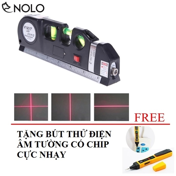Combo Thước 4in1 Level Pro 3 Tặng Bút Thử Điện Âm Tường