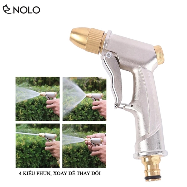 Đầu Vòi Tăng Áp Lực Nước Nhiều Chế Độ Phun STA02 Có Tăng Giảm Áp Lực Phun Chất Liệu Hợp Kim