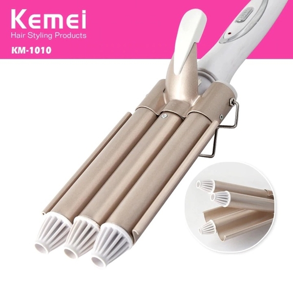 Máy Tạo Kiểu Tóc 3 Trục Sóng Kemei KM-1010 Chính Hãng