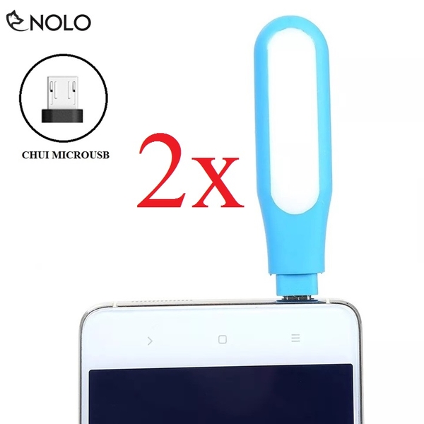 Combo 2 Đèn Led OTG Siêu Sáng Chui Cắm MicroUSB Hỗ Trợ Chụp Flash Dùng Làm Đèn Pin