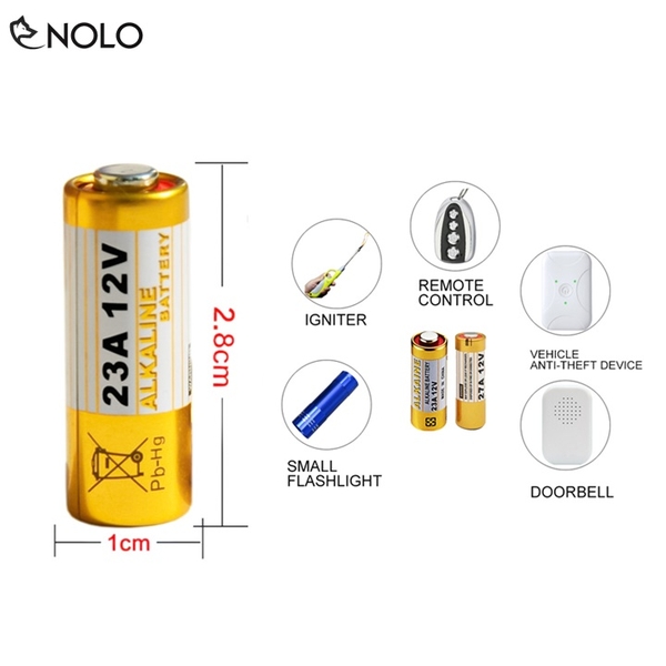 Como 2 Pin 12V Model 23A MN21 L1028 Dung Lượng 50mah Sử Dụng Cho Cửa Cuốn Remote Chuông Cửa Đèn Pin Máy Cảm Biến